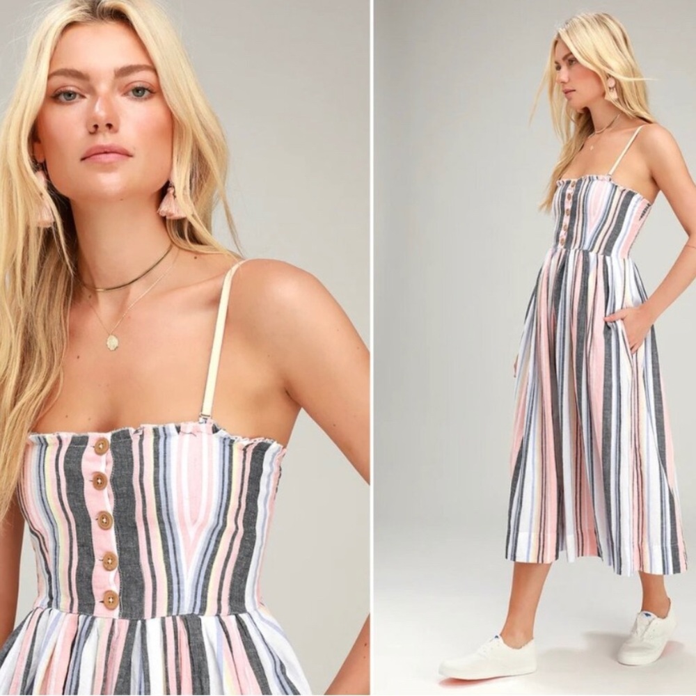 NWT! Lilah Free People Multicolour Tube Dress